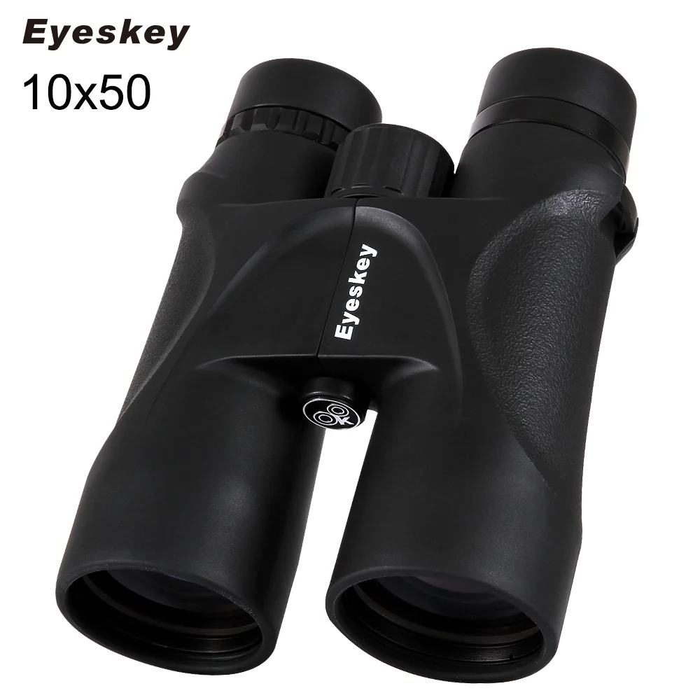 Binoculars 10X50 Eyeskey Camping Hunting Scopes Waterproof Binoculars Telescopes Bak4 Prism Optics Hunting Binocular Strap