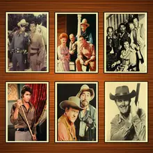 Lone Ranger Western TV Shows Vintage cartel clásico decorativo adhesivo artístico de pared lienzo Bar decoración del hogar regalo