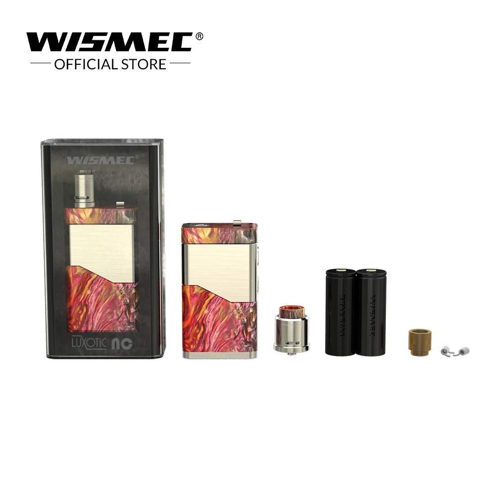 Оригинальный комплект WISMEC LUXOTIC NC Dual 20700 250 Вт с гильотинной V2 RDA Premade Clapton катушка 0 28