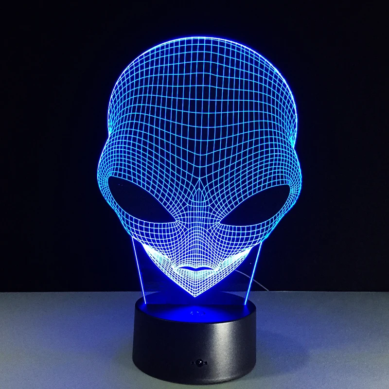 

Unique 3D Cartoon Special Alien Shape Acrylic LED Table Lamp with USB Power Touch Night Light Christmas New Year Party Gift