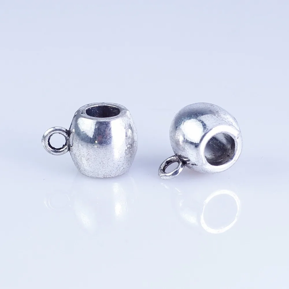 

45pcs Tibetan Silver Metal Charm Spacer Beads Clip Bail Beads Charm for jewelry findings