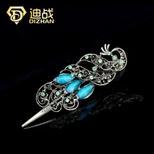 10,5 см* 4 см винтажные разноцветные аксессуары для волос с павлином шпильки-Павлины украшения кристалл заколка для волос для женщин Bijoux