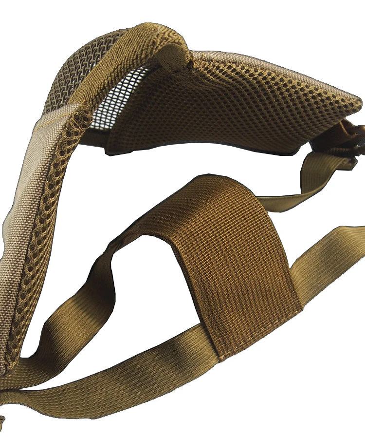 Страйкбол самурайская маска Тактическая защита на половину лица маска сетка нижняя маска для пейнтбола CS с регулируемым ремнем