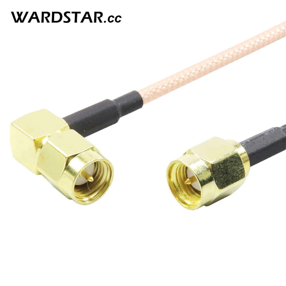 

12in 12'' SMA Male to SMA Male Right Angle Plug Pigtail Cable RG316 30cm