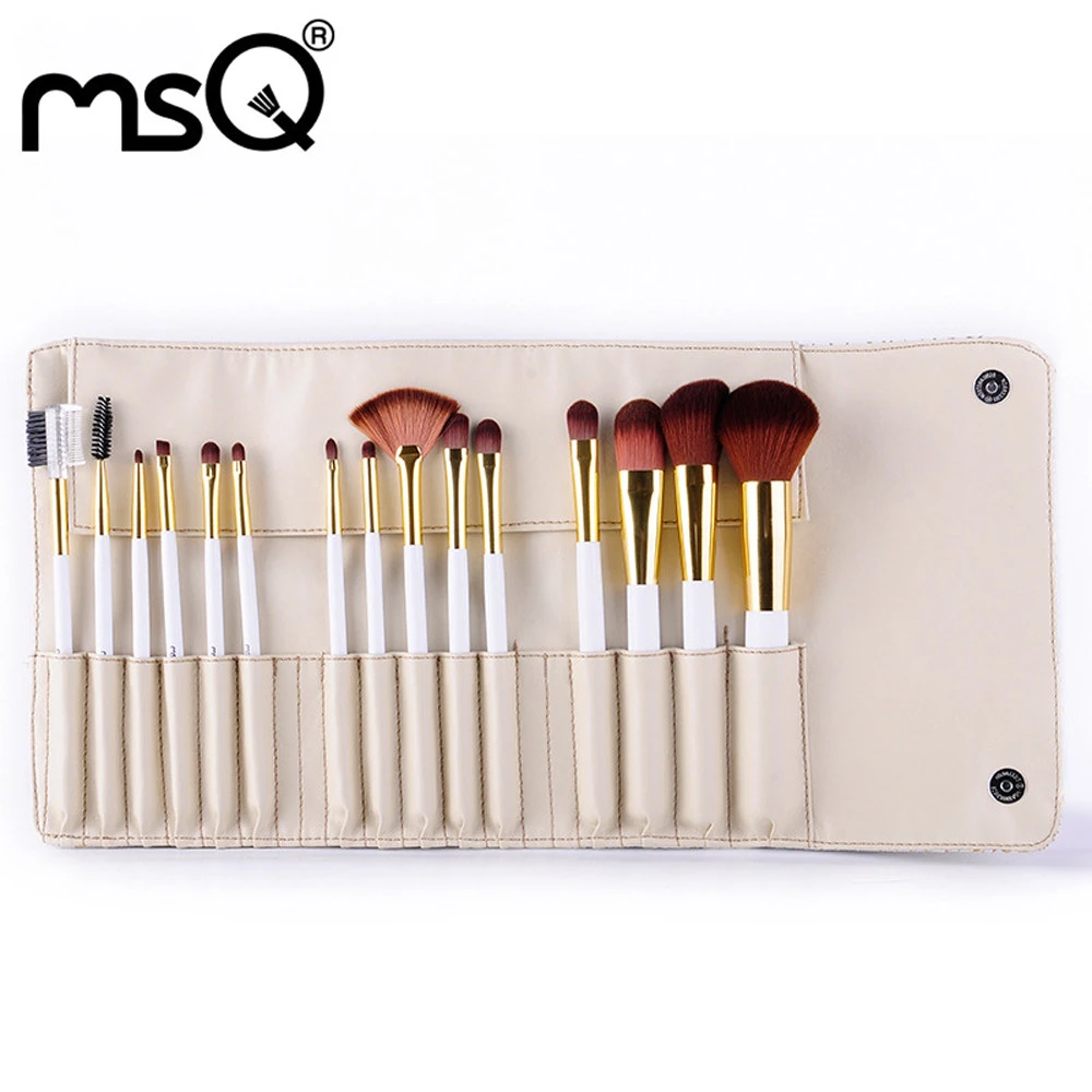 15 PCS MSQ Makeup Brush Set Tools Make-up Toiletry Kit Nylon Make Up Brush Set