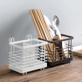 

Kitchen household iron chopsticks tube multi-function drain rack cutlery fork spoon storage box can be racked rack ZP3131103