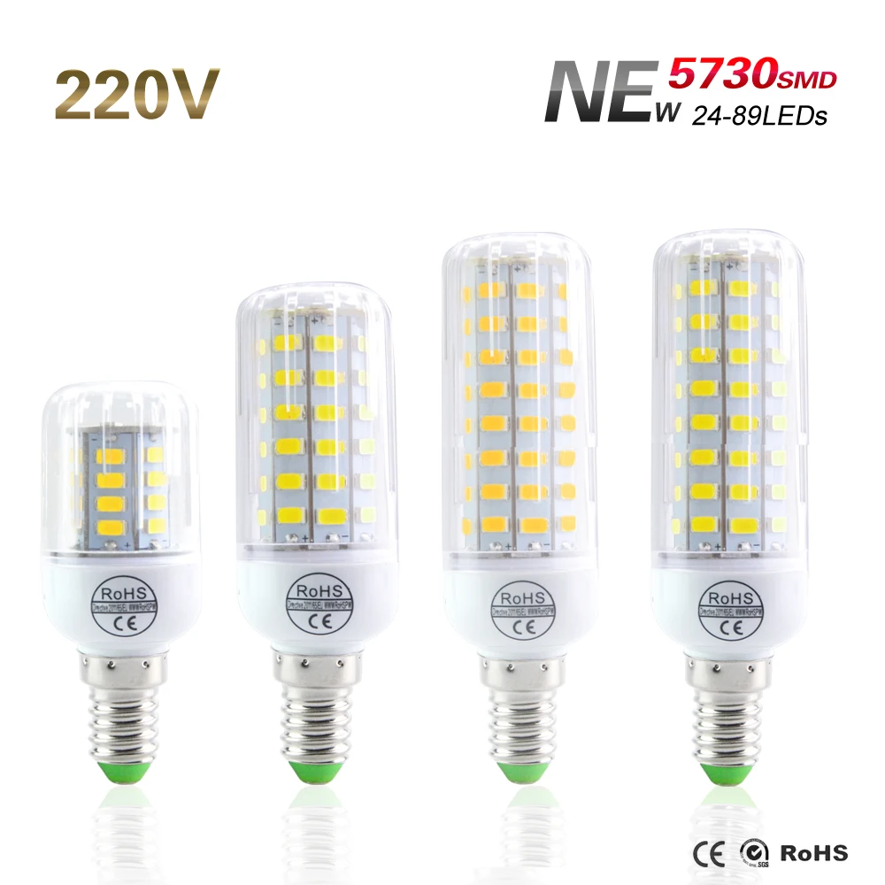 Vacamm светодиодный кукурузный светильник E12 E14 E27 5730 SMD белый/теплый белый энергосберегающие лампы для люстры свеча украшение дома