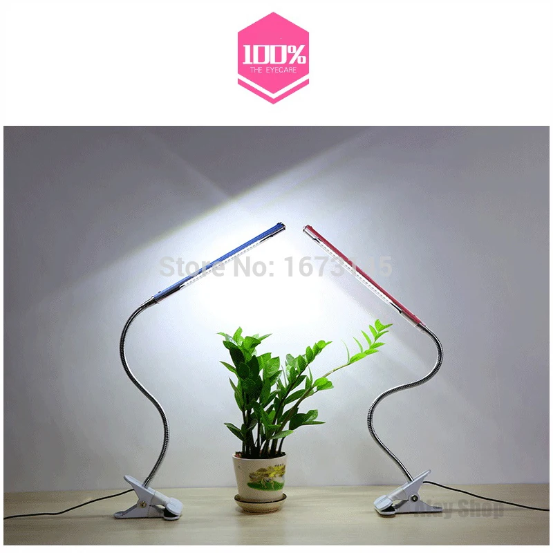 Новый гибкий USB клип на настольная лампа светодиодный зажим для