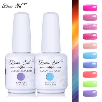 

Beau Gel 15ml Nail Gel Polish 298 Colors Hybrid Gel Varnish Soak Off Vernis Semi Permanent UV Gel Nail Polish Nail Art Nails