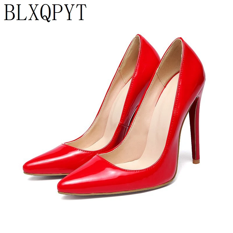BLXQPYT/туфли-лодочки из лакированной кожи; очень большие размеры 34-52 модные офисные женские пикантные свадебные туфли на высоком каблуке(12 см) женские вечерние туфли; 115