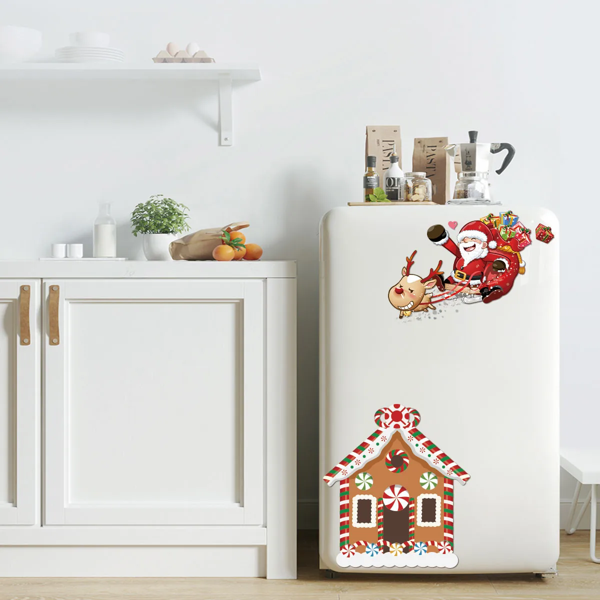 Рождественская елка 3D наклейки на стену наклейки на холодильник шкаф туалет ванная комната украшения ПВХ Наклейки на стены/клей т - Цвет: B