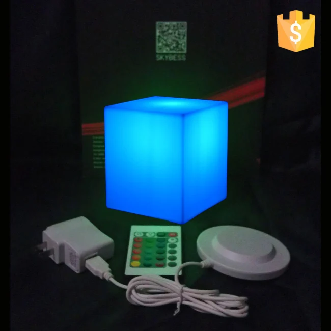 Small size 10cm led light cube LED table lamp Waterproof led cube in swimming pool free shipping 2pcs/lot