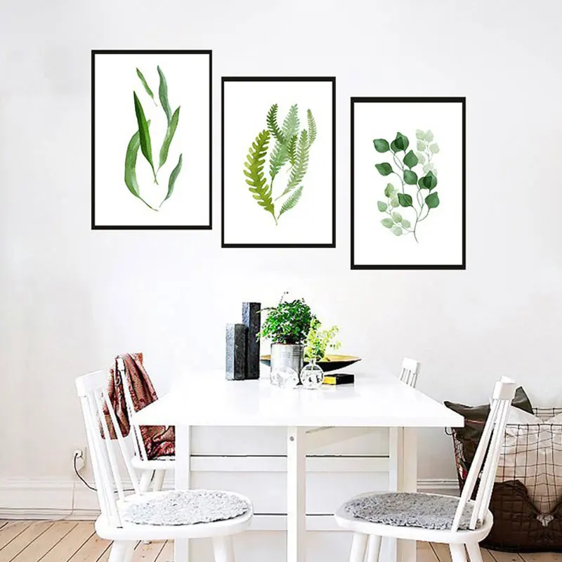 

No Frame Modern Watercolor Plant Decoration Wall Art Canvas Print Poster Painting Picture Bedroom Living Room Salon Home Decor