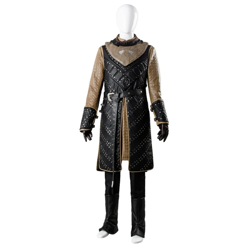 Game of Thrones Jon Snow Cosplay Costume Season 7 Outfit Full Set - GOT Snow Cosplay image 5