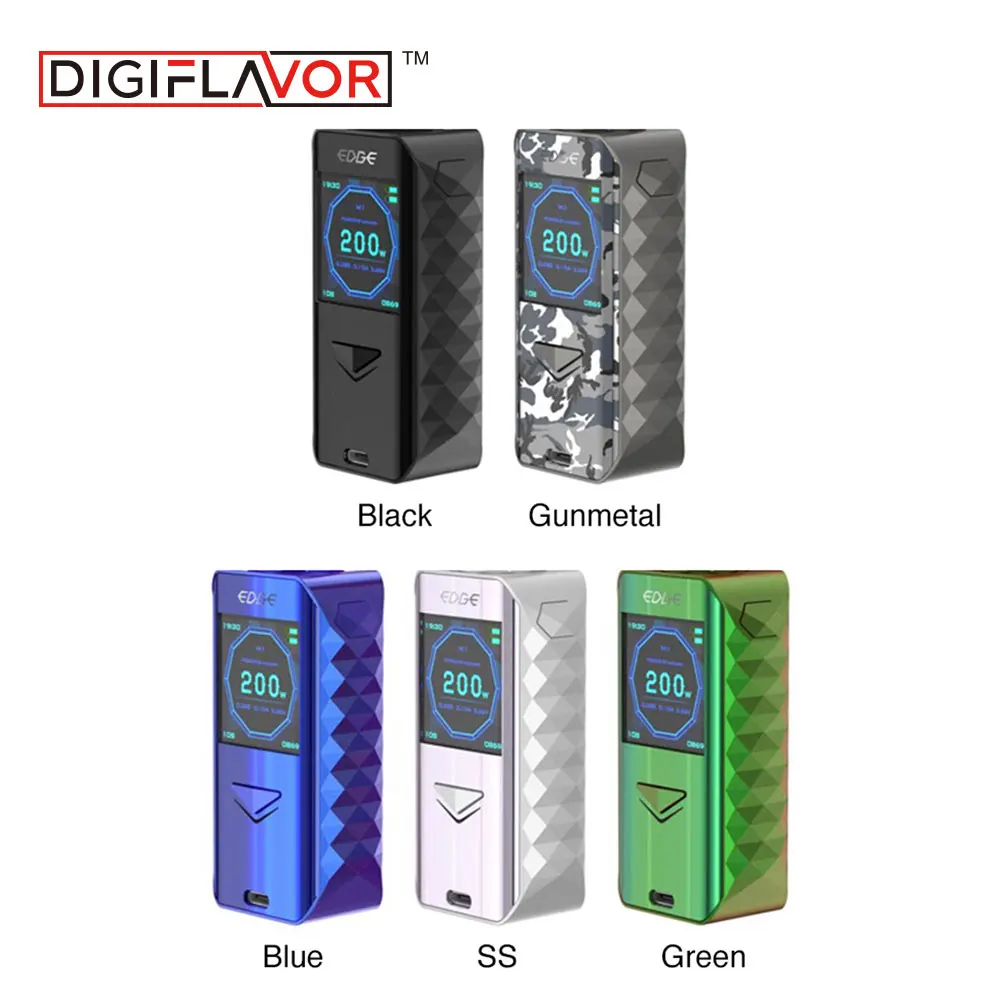 

Digiflavor Edge Box MOD Power By Dual 18650 Battery 1.54 inch Full-color Display E-cig Vape Kit Support Qi Wireless Charging