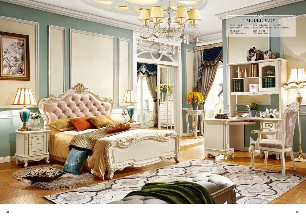 luxury European and American style bedroom furniture sets bedroom furniture china Deluxe six piece suit luxury European and American style bedroom furniture sets bedroom furniture china Deluxe six piece suit