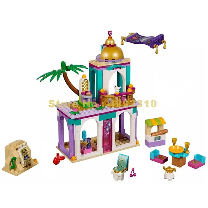 

216pcs aladdin princess palace adventures building blocks 2 figures 41161 Bricks Toy