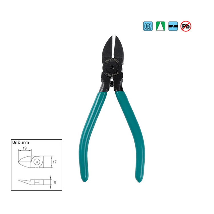 PM-805E Plastic Cutting Plier Hand Tool Diagonal Cutting Pliers Stripper Repair Tools Nippers lan cable detector