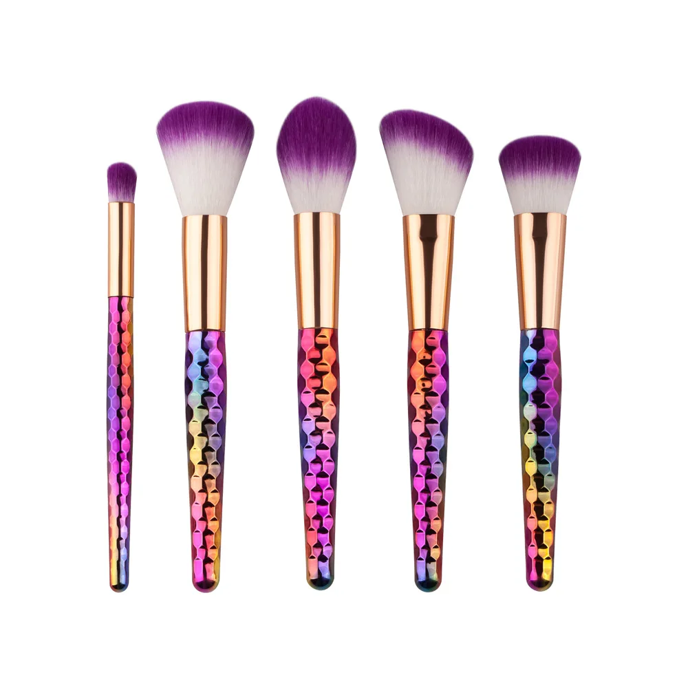 

Ronwei 5pcs Honeycomb Pro Makeup Brushes Set Foundation Powder Eyeshadow Eyeliner Lip Brush Tool Blending Brush Set Tool Kit