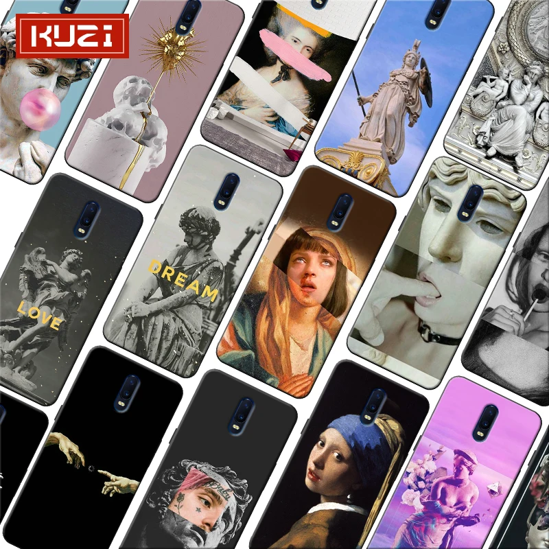 Vintage Plaster Statue David Art Printing Soft Silicone Phone Case for font b oneplus b font