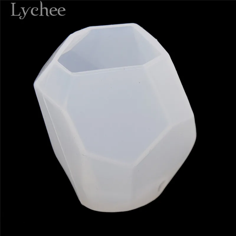 Lychee многоугольник белая свеча силиконовая форма 3D Свеча формы DIY ручной работы мыло изготовление ремесла поставки