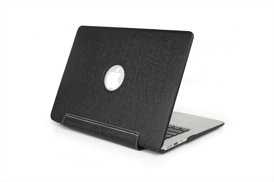 Для Apple Macbook Air 1" 13" Pro 1" 15" Pro с сенсорной панелью 1" 13" 1" Элегантная Шелковая кожа из искусственной кожи чехол для рукава A1990 - Цвет: Black