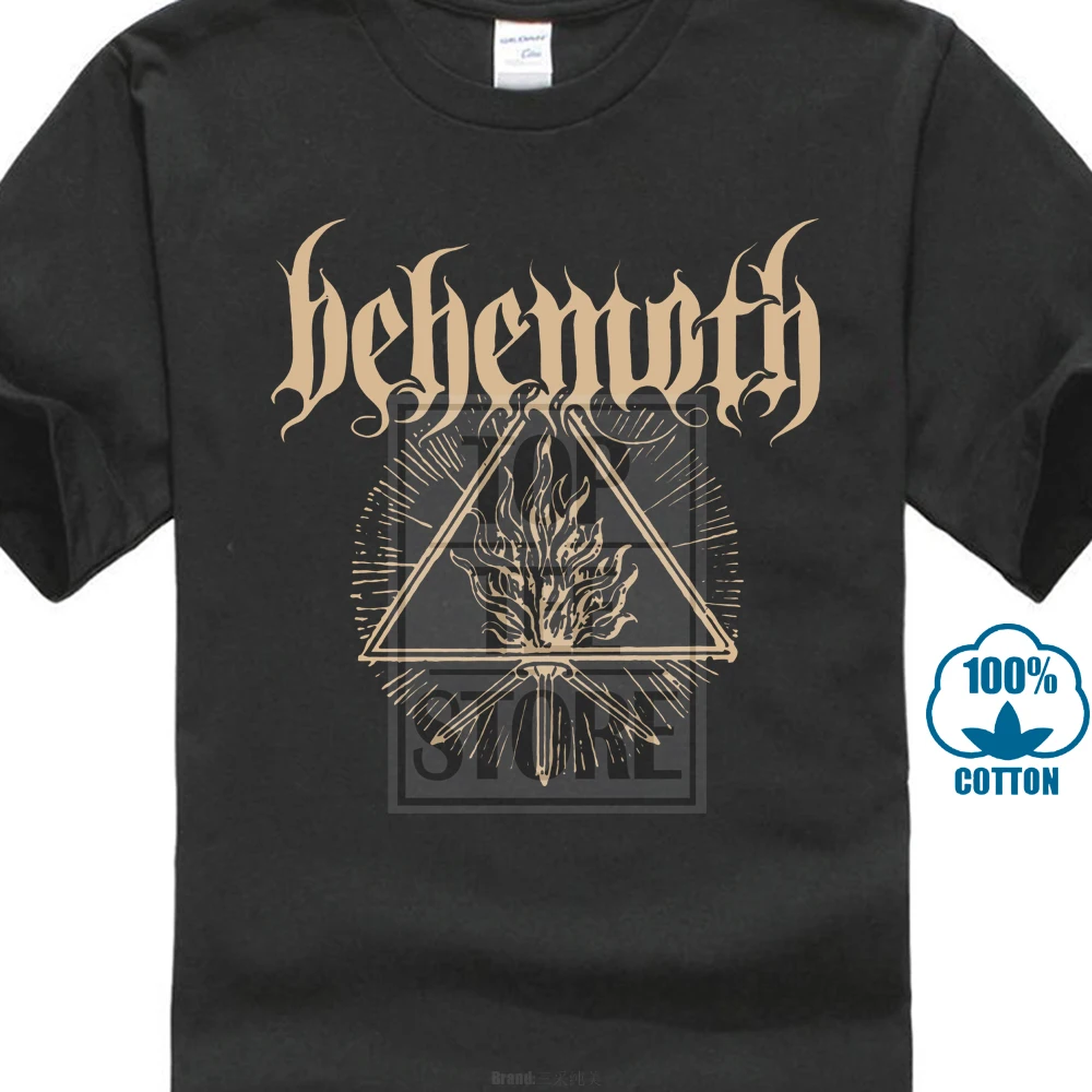 

New Behemoth Logo Death Metal Rock Band Black T Shirt Tee Shirt Xs 2xl 2019 New 100% Cotton Top Quality