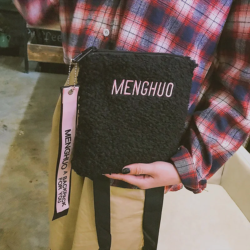 Menghuo Felt Women Bag HOT SALE 2017 Wool Women Messenger Bags Fashion Lady Crossbody Ribbon Women Shoulder Bags Drop Shipping (44)