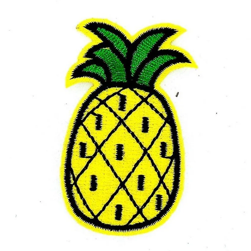 2Pcs Cute Pretty pineapple iron on patches for clothes Sew on Fruit