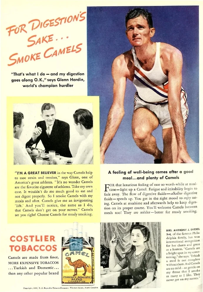 Athlete East Beauty Smoke Camles рекламный художественный декоративный плакат из крафт-бумаги