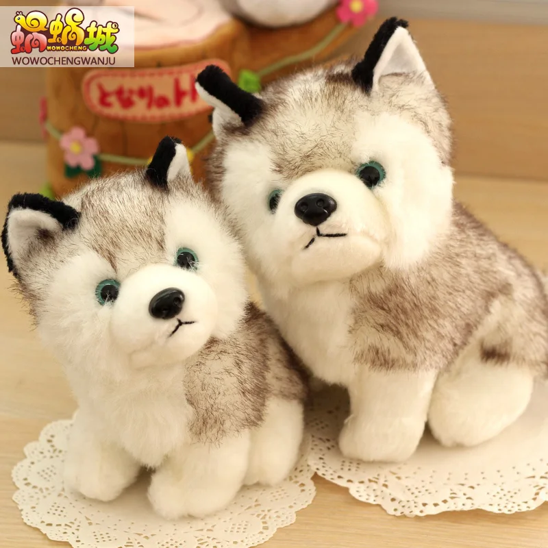 Simulation Huskies Cute Dog Doll Plush Toy Doll White Papa Dog