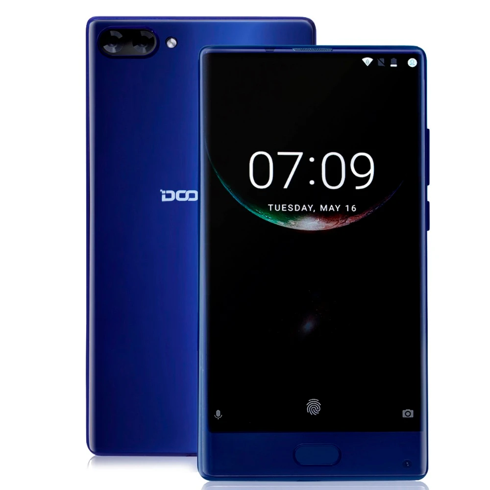 100% Original DOOGEE MIX Smartphone Android 7.0 Dual Cameras 5.5Inch AMOLED MTK Helio P25 Octa Core 6GB+64GB LTE 3380mAh 16.0MP
