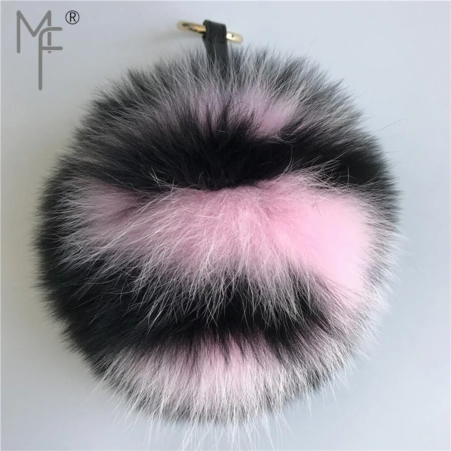 Magicfur натуральный шарик из меха лисы ABcharm 15 см большой помпон с буквами начальная S