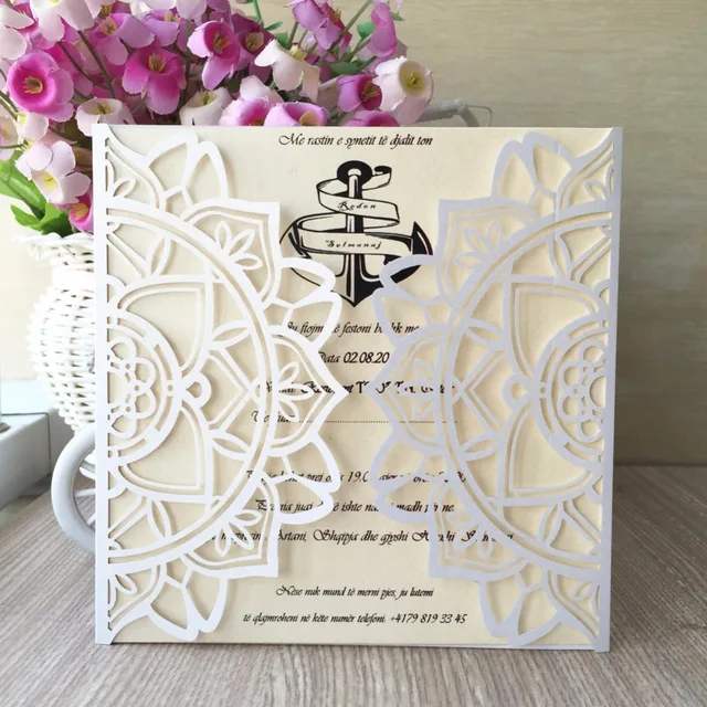 Pcs Bunga Desain Laser Cut Undangan Pernikahan Kartu Undangan Pesta Letterpress Undangan Undangan Carte De Pcs Bunga Desain Laser Cut Undangan Pernikahan Kartu Undangan Pesta Letterpress Undangan Undangan Carte De