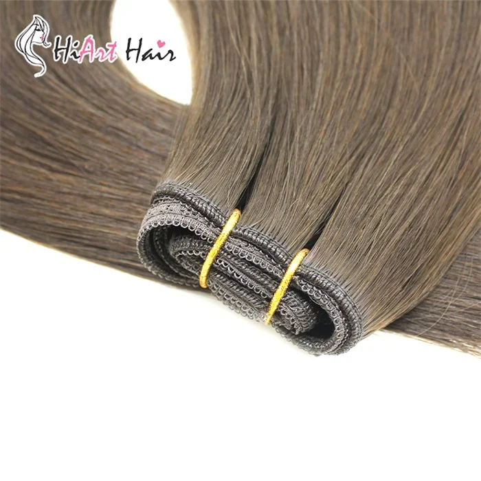 HiArt 100 г Человеческие волосы Remy Weft для салона, двойные прямые волосы для наращивания, натуральные волосы для наращивания на всю голову, густые волосы