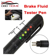Obd2 portátil freio obd2 líquido tester mini caneta de teste fluido freio display led teste mositure de óleo de freio para dot3 dot 4