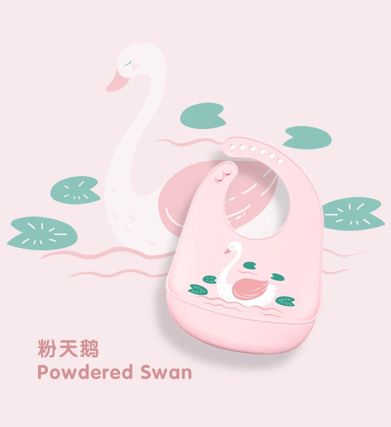 New Printed Carton Silicone Bib Waterproof Baby Feeding Newborn Cartoon Aprons Adjustable Baby Bibs Burp Cloth baby essential 