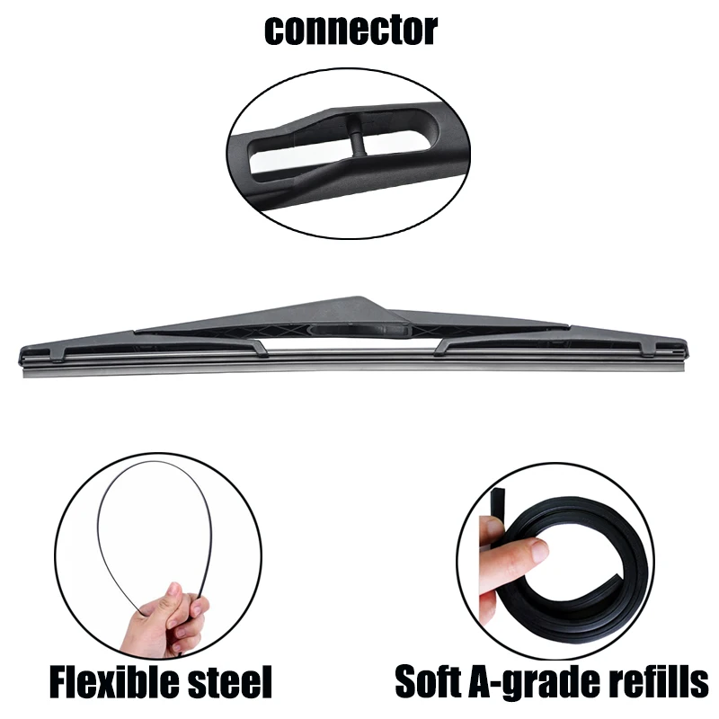 For Ford Fiesta 2008-2017 Brande New Rear Window Wiper 12" For Ford Fiesta 2008-2017 Brande New Rear Window Wiper 12"