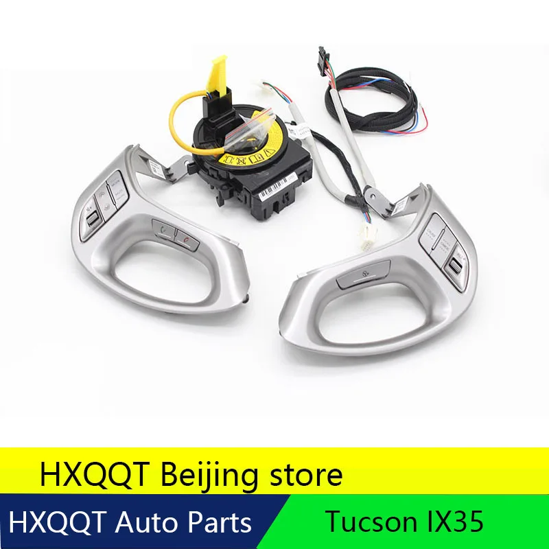 

For Hyundai Tucson IX35 Cruise control Steering Wheel Contro Buttons With HairSpring Bluetooth Iphone Line speed Buttons