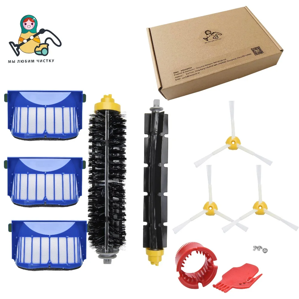 10 PACK Replacement parts main brush side brush filter for iRobot