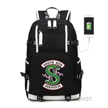 WISHOT ривердейл рюкзак на плечо дорожная школьная сумка для подростков Повседневная зарядка через usb сумки для ноутбука