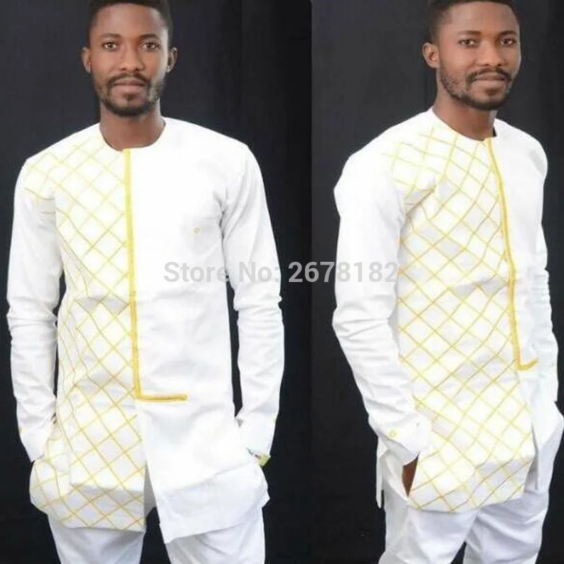 

african clothes Polyester Real 2018 Hot Sale Pure Color Case For Grain Round Collar Leisure Long-sleeved Shirt Men Clothes