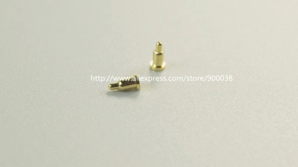 100 шт. пружинный разъем Pogo Pin диаметр 2 0 мм x 4 высота SMT PCB латунь золото 1u 50 г сила