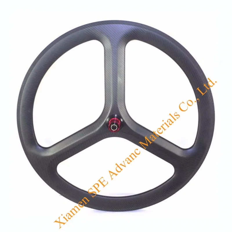 2017 full carbon fiber 3 spoke road carbon wheels tri spoke carbon wheelset 50mm depth clincher wheel tubular wheels 25mm width