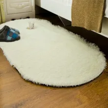 Длинный овальный Пушистый Коврик для дивана коврик из искусственного меха коврик для гостиной спальни домашние напольные украшения нескользящий красочный Коврик