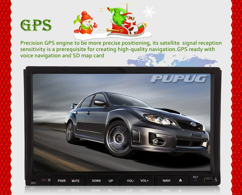 Sale IPod Car DVD Player FM Autoradio AMP Auto Logo Electronics Touchscreen Music 7" GPS Stereo Audio Radio SD MP5 MP4 4