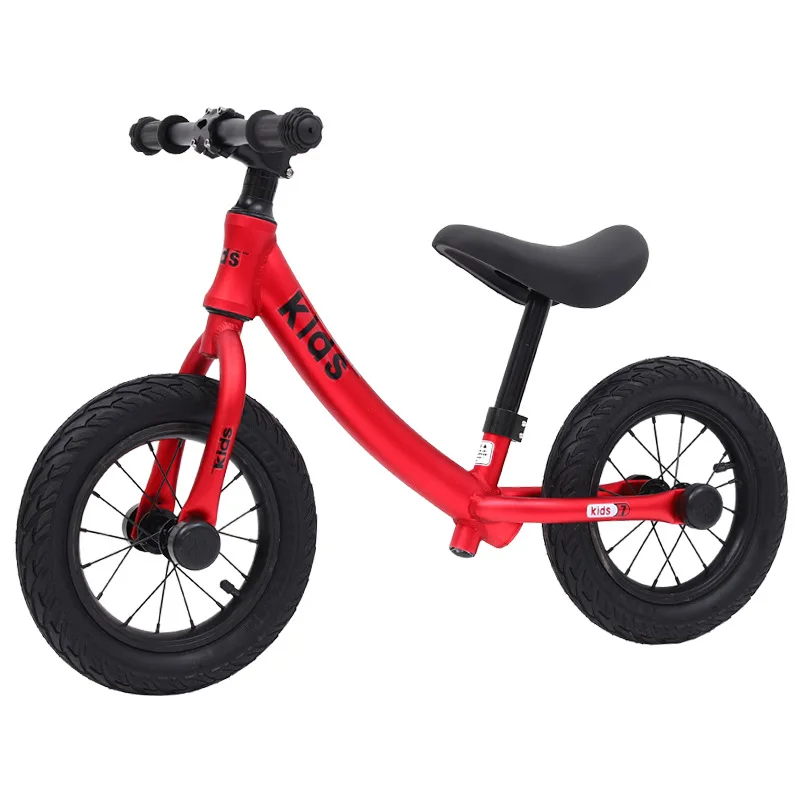 Flash Deal New Push Balance Bike Kids Riding Bicycle Ages 2-6 No-Pedal Learn To Ride Banana Pre Bike With Aluminum Body Pneumatic Tire 0