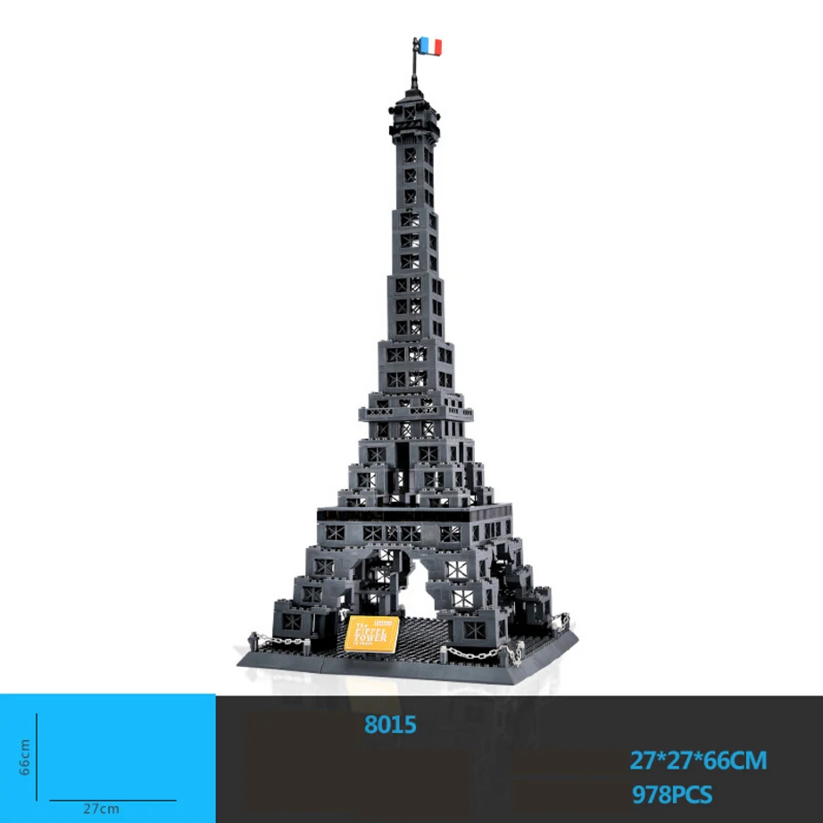 

Hot Creator world famous Architecture Eiffel Tower Paris France building block model bricks educational toys collection for gift