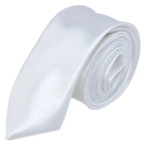 

Newest Unisex Casual Necktie Skinny Slim Narrow Neck Tie - Solid White