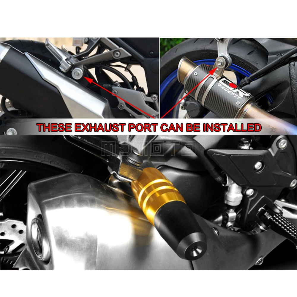 Frame Exhaust Slider Crash Pad Protector For Kawasaki Ninja 250/300 ZX9R ZX12R Frame Exhaust Slider Crash Pad Protector For Kawasaki Ninja 250/300 ZX9R ZX12R